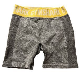 Gymshark gray & yellow gym shorts size small